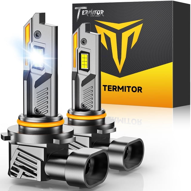Faros antiniebla Termitor 9005/HB3, 6500 K, luz blanca fría, 50 000 lúmenes, paquete de 2