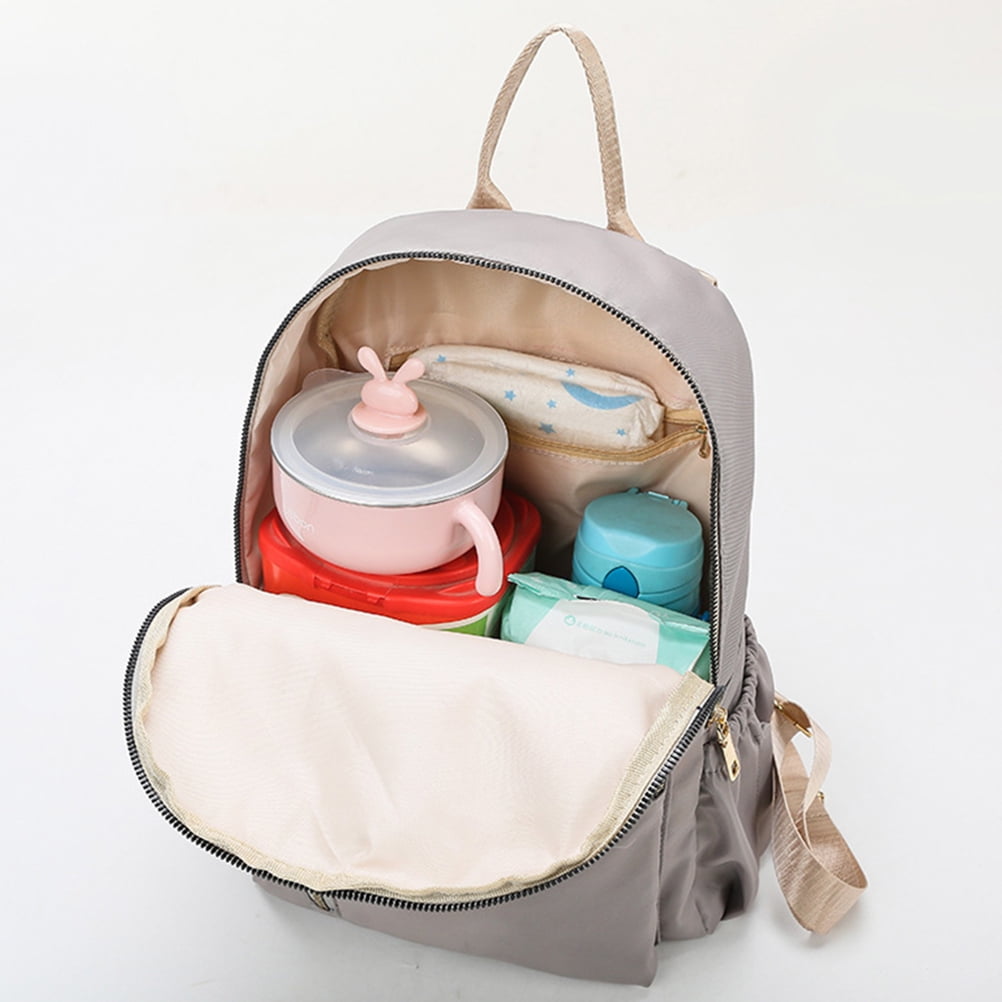 LOLIPPYY Light Grey Stroller Organizer Bag with Thermal Insulation and Hanging Hook