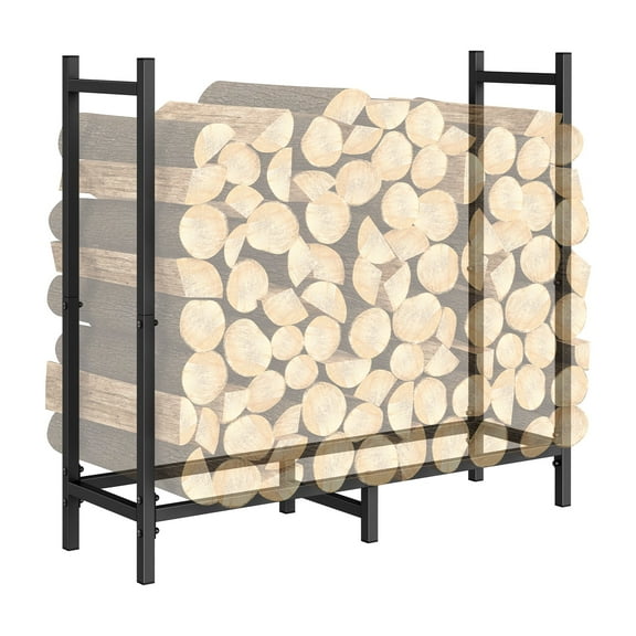 31.5-Inch Black Firewood Storage Stand Firewood Rack
