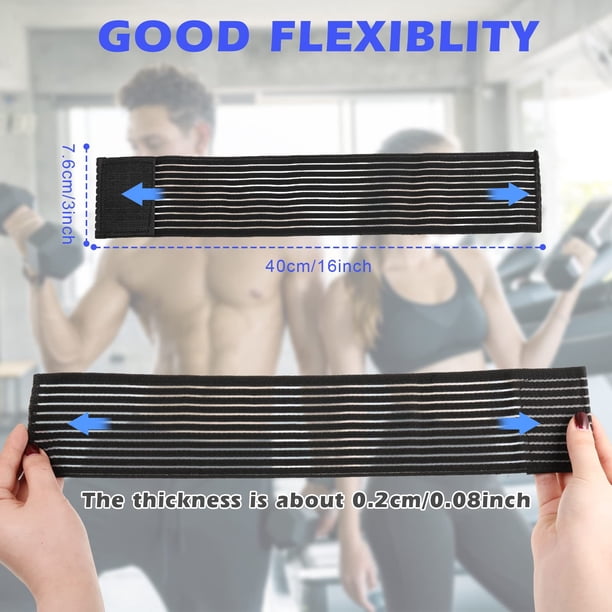 Qarigey 2x soportes de mano para actividades deportivas ajuste ajustable para todos los atletas muñequera de compresión Bolsas de mensajero y de hombro negro