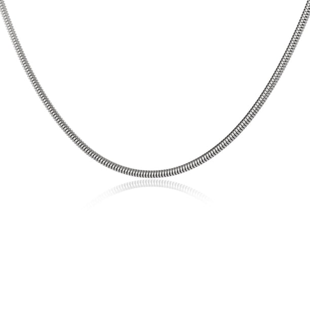 1 pieza de ancho 1/2/3/4mm collar de cadena de serpiente redonda gargantillas de cadena de acero inoxidable para la fabricación de joyas accesorios collar de eslabones Dengxun unisex