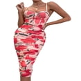 thumbnail image 1 of Stylish Women‘s Cami Dress with Floral Print and Ruched Sleeveless Design, 1 of 7