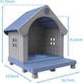 thumbnail image 5 of Joxxoaa Dog House Resin Dog Kennel with Cute Elegant Design & Extended Elevated Floor, Dog Houses for Large Dogs Outside Weatherproof for Indoor & Outdoor Use, 5 of 5