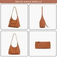 thumbnail image 2 of LHSHID Small Shoulder Bag for Women, Classics Vegan Soft PU Leather Satchel Purses Multi-pocket Ladies Crossbody Bags, 2 of 7