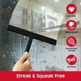 thumbnail image 5 of Ababeny All-Purpose Shower Squeegee,9.5 inch , Shower Squeegee for Doors Window Glass Door Cleaner Bathroom Cleaning Floor, Car Windows Black Silicone Squeegees Squeege Mirror Tile Squiggy Doors, 5 of 5