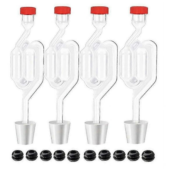 S-shape Airlocks Homebrew Bubble Airlock Carboys Stopper Fermenter Seal Valve With Food Grade Grommets Wine Making
