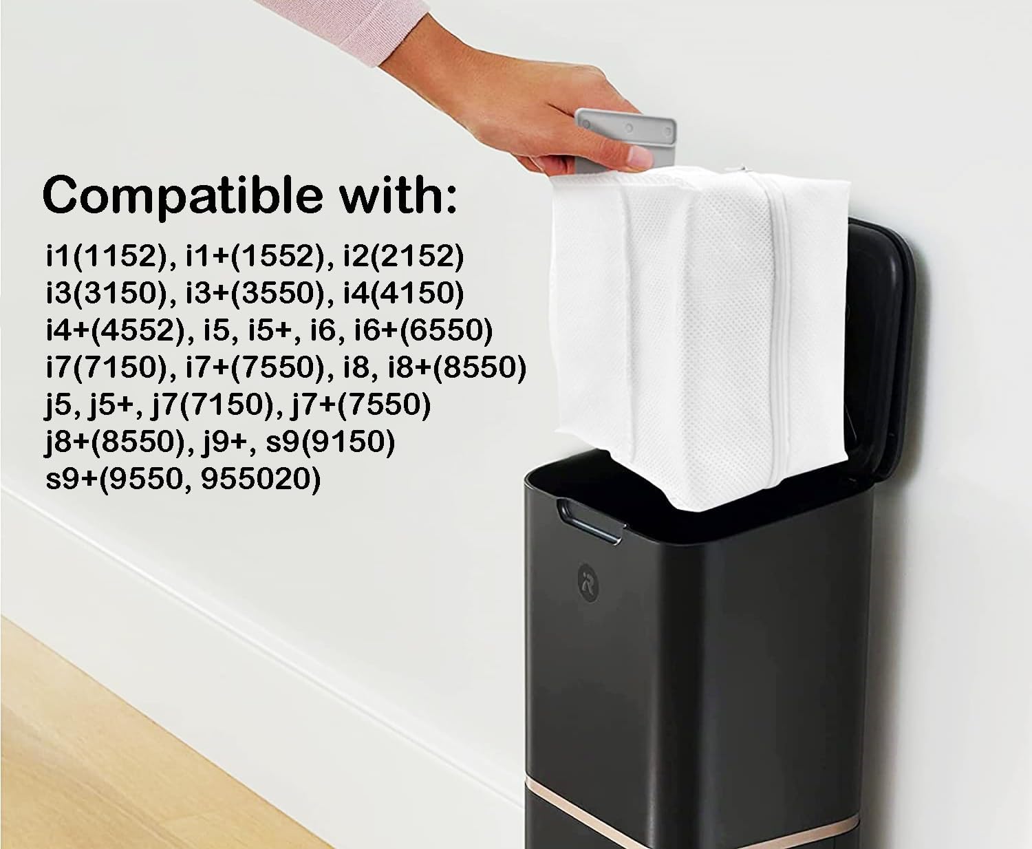 2 Pack Reusable Zipper Dust Bags For IRobot Roomba I3 I4 I6 I7 I8 J7 S9 Series