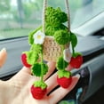thumbnail image 2 of 2025 Best-Selling Car Plant Pendant Car Decoration Rearview Mirror Pendant Creative Woolen Accessories in the Car 1PACK, 2 of 2