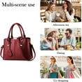 thumbnail image 5 of Purses and Handbags for Women Fashion Messenger Bag Ladies PU Leather Top Handle Satchel Shoulder Tote Bags, 5 of 6