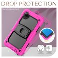 thumbnail image 7 of FJLBDE Case for Xiaomi Redmi Pad SE 8.7 inch 2024, Rugged Shockproof Tablet Cases Cover with Kickstand Shoulder Strap, Rose, 7 of 7