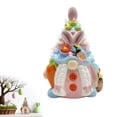 thumbnail image 5 of JHEHF Easter Ceramic GnomeTree Decorations 5.9 Inch Lighted Sculpture with Colorful LED Lap Ornament Spring Home Bedroom Home Table Decor Gifts, 5 of 7
