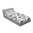 thumbnail image 3 of Ambesonne Fish Fitted Sheet & Pillow Sham Set, Sea Animals Black White, Full, Black White, 3 of 3