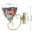 thumbnail image 3 of Miumaeov Dragonfly Stained Glass Wall Lamp LED Classic Tiffany Wall Sconce Bedroom Decor, 3 of 11