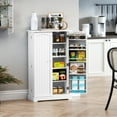 thumbnail image 3 of SONGMY Storage Cabinet, Pantry Cabinet Cupboard with Door and Adjustable Shelves, Freestanding Utility Storage Cabinet for Dinning Room/Living Room, White, 3 of 10
