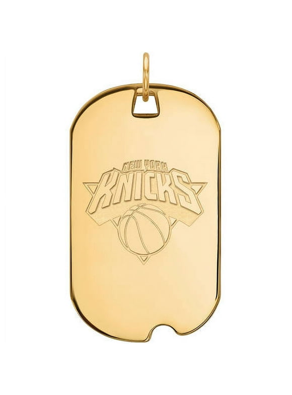LogoArt NBA New York Knicks 14kt Yellow Gold Large Dog Tag
