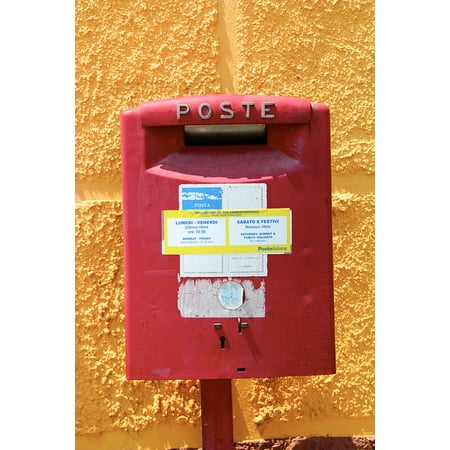 LAMINATED POSTER Mailbox Italy Red Post Letters Poster Print 11 x