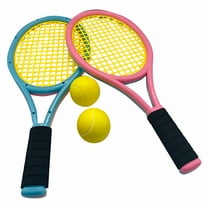 BESTSKY Tennis Racket Set for Children, 17 Inch Racquet with 2 Tennis Balls, 1 PVC Backpack and 2 Soft Balls for Toddler Indoor/Outdoor Sports
