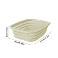 thumbnail image 2 of Large Rectangular Plastic Basket with Drain Holes, Multi-Purpose Kitchen Storage Organizer, Sturdy Container for Vegetables, Fruits, Bread, Pantry Sundries and Household Grocery Sorting, 2 of 7
