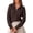 Brown, variant on PRETTYGARDEN Women's Cable Knit Cropped Cardigan Sweaters Oversized Sweater, Long Sleeve Zip Up Jacket, Collared Neck, Ribbed Hem, Cozy Soft Casual Wear, Fall Clothes Winter Outerwear