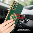 thumbnail image 5 of for Samsung Galaxy S20 Case with Ring Holder Kickstand 360 Degree Rotation  Car Finger Soft TPU Slim Cover Shockproof Protective Phone Case for Samsung S20 6.2", Dark Green, 5 of 8