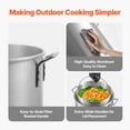 thumbnail image 5 of VEVOR 80 Qt Seafood Boiling Kit with Strainer, Outdoor Seafood Boil Pot and Basket, Cooking Set for Crab Crawfish Lobster Boiling, Aluminum Stockpot with 100,000 BTUs Propane Burner and Steamer Rack, 5 of 9