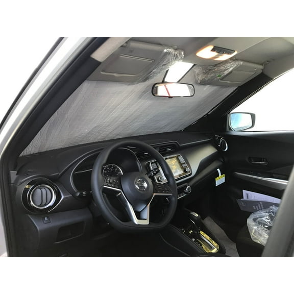 HeatShield, The Original Windshield Sun Shade, Custom-Fit for Nissan Kicks Hatchback (5D) 2018, 2019, 2020, Silver Series