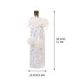 thumbnail image 3 of Teissuly Christmas Decor Wine Bottle Cover Set Plush Coat Dress Toppers Decorative for Christmas Wedding Birthday Holiday Dining Table Decor Teissuly WER202310164709, 3 of 5