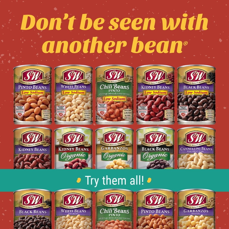 S&W Low Sodium Garbanzo Beans (Chickpeas) - 12 Pack, 15.5 Oz Cans - Plant Protein, Gluten Free, Vegan 5 thumbnail image