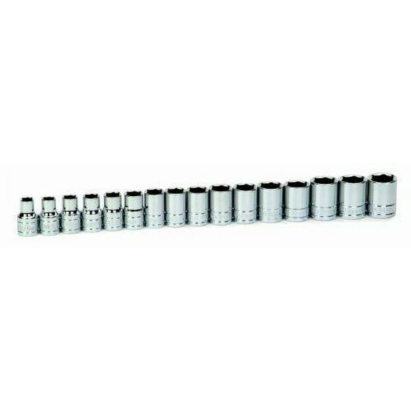 Williams 32943 16-Piece 1/2-Inch Drive Metric Shallow 6 Point Socket Set