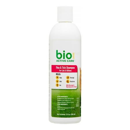Bio Spot Active Care Flea & Tick Cat & Kitten Shampoo, 12 Fl Oz