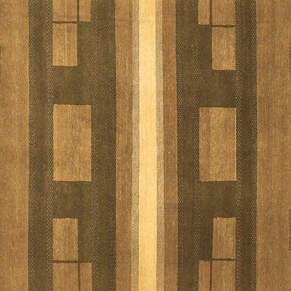 Ahgly Company Indoor Square Abstract Brown Modern Area Rugs, 4' Square