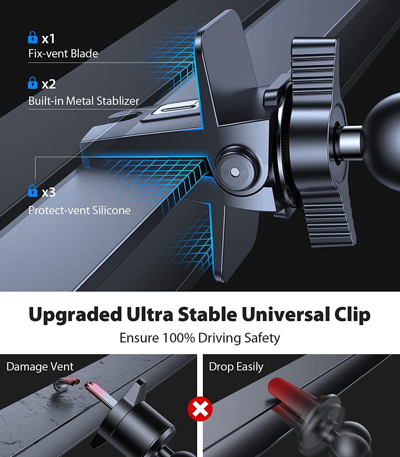 Car Mount for OnePlus 11/12/12R/13/13R 5G - Magnetic Air Vent Phone Holder MagSafe Compatible Swivel Strong Grip