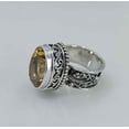 thumbnail image 3 of Navya Craft Citrine Oval 925 Sterling Silver Handmade Women Statement Ring, Yellow Gemstone Jewelry Size 10.5, 3 of 5