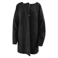 thumbnail image 4 of Pompotops Veste en Peluche Décontractée Mode Ample Manches Longues avec Poches et Boutons pour Femmes, 4 of 5