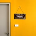 thumbnail image 6 of Welcome To Our Backyard Bar & Grill Proudly Serving Whatever You Bring 5x10 Hanging Plus Wall or Door Sign | Funny Home Decor, 6 of 7