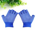 thumbnail image 3 of Non-slip Workout Gloves Half Finger Cotton Gloves Machine Comfortable Knitted Gloves for Yoga Sports(Blue), 3 of 5