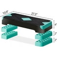 thumbnail image 2 of ZizzZest 31" Adjustable Workout Aerobic Stepper in Fitness & Exercise Step Platform Trainer Stepper w/Risers Adjust 4"-6''-8'', 2 of 18