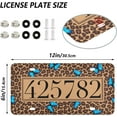thumbnail image 3 of Custom Blue Butterfly Leopard Cheetah Print License Plate, Personalized Your Text Picture Logo on Car Front Plate Custom Car Tags 6 x 12 Inch, 1 PC, 3 of 7
