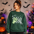 thumbnail image 6 of Monster Skeleton Pinky Promise Sweatshirt, Funny Spooky Halloween Sweater, 6 of 9