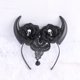 thumbnail image 1 of KAKOWELY Diadema de Halloween: Diadema de cuernos de diablo con calavera para mujer - Diadema de cosplay para fiestas, cosplay y eventos de maquillaje, 1 of 4