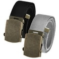thumbnail image 1 of Men's Cut to Fit Waist Size Up to 50" Casual Outdoor 2 Belt Pack with Antique Brass Slider Buckle, 1 of 3