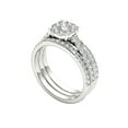 thumbnail image 2 of 1 Carat T.W. Diamond Single Halo 14kt White Gold Engagement Ring Set, 2 of 5