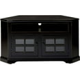 thumbnail image 2 of American Heartland 75739BKBB 50 in. Poplar Corner TV Stand with 2 Bead Board Doors, Antique Black, 2 of 7