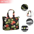 thumbnail image 2 of Red Strawberry Plants Fruit Leaf Black Pattern Travel Tote Bags for Women Carry On,Large Weekender Bags for Women Travel,Multi Functional Duffle Bag for Work,Shopping,Sports, 2 of 5