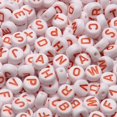 thumbnail image 3 of Cuentas acrílicas con letras de colores variados, cuentas espaciadoras sueltas redondas y planas del alfabeto para hacer joyas, accesorios para pulseras hechos a mano, 3 of 5