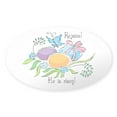 thumbnail image 1 of CafePress - Easter Egg Rejoice Oval Sticker - Sticker (Oval), 1 of 1