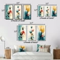thumbnail image 4 of Designart "Shades of Retro Blue Circular Fusion II" Modern Geometric Framed Wall Art Set Of 3 - Blue Abstract Frame Gallery Wall Set For Home Decor, 4 of 6