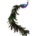 thumbnail image 6 of Kurt Adler Large Purple/Blue Feather Peacock on Clip, 6 of 7