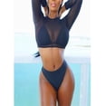 thumbnail image 3 of Kiapeise Womens Swimwear High-Waist Bikini Set With Mesh Cover up Swimsuit, 3 of 5
