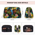 thumbnail image 2 of Oil Painting Colorful Cute Parrot Makeup Bag, Large Capacity Travel Cosmetic Bag for Women Girls- Travel Toiletry Bag Leather Portable Waterproof Makeup Case Organizer with Handle, 2 of 4